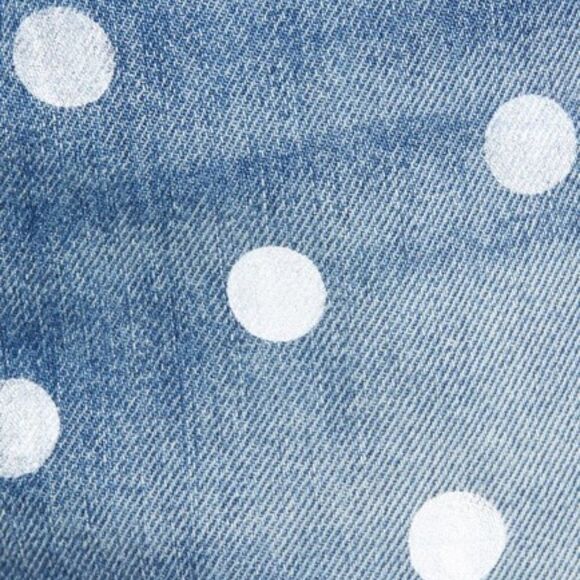 7 For All Mankind Polka Dot High Waist Cutoff Denim Shorts Size 29 Women’s New - Picture 7 of 7